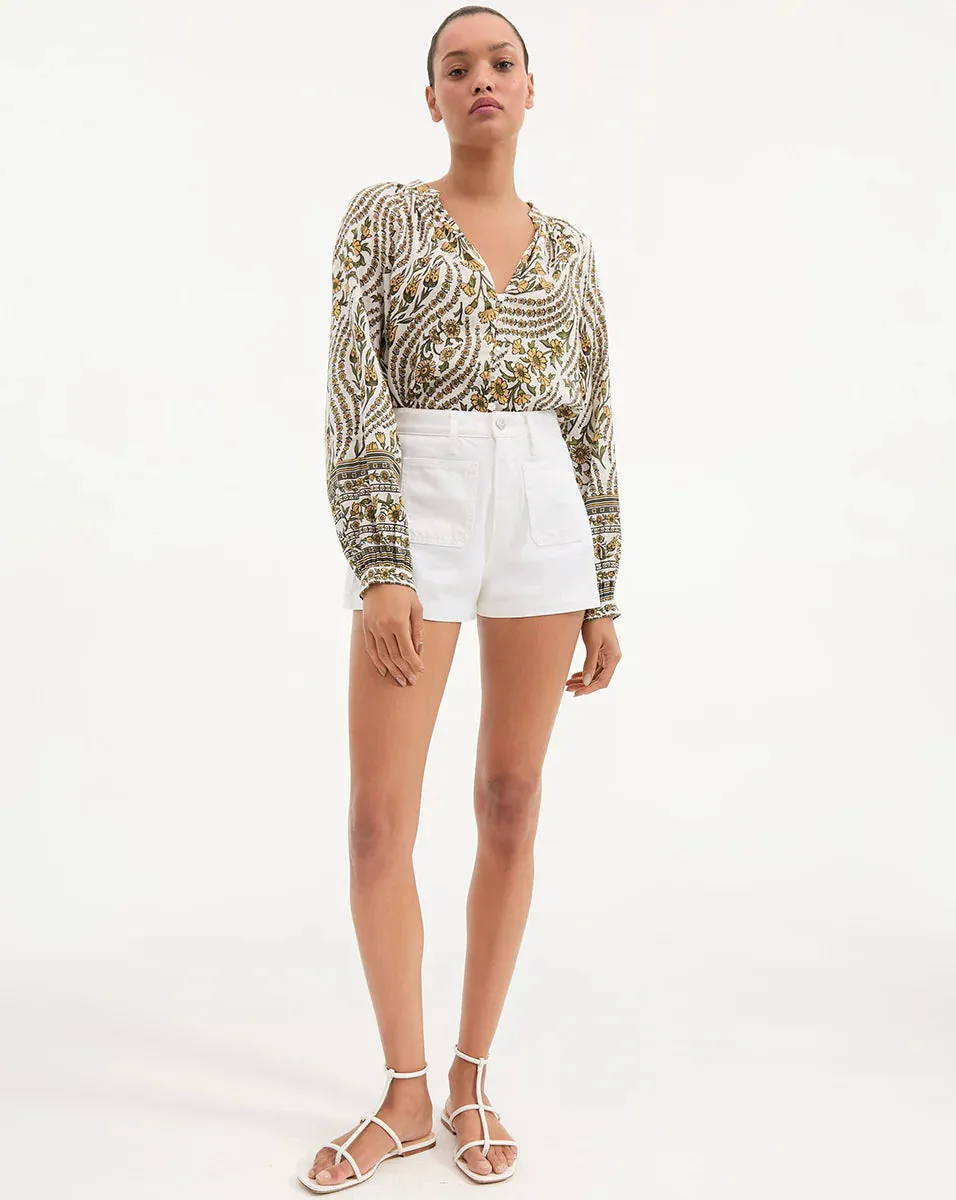 VERONICA BEARD Ailani V-Neck Blouse