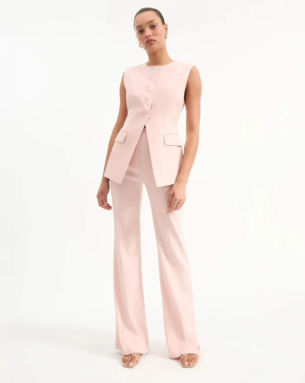VERONICA BEARD Komi Wide Leg Linen Pant