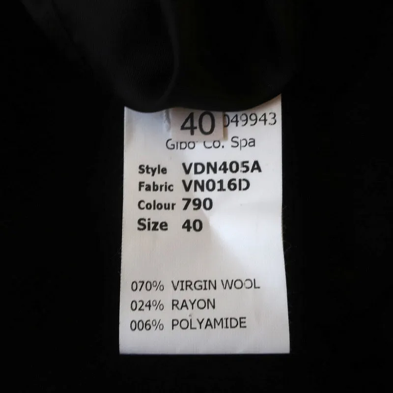 Viktor & Rolf Bow Neck Dress Black Satin-Trim Wool Size 40 Sleeveless Sheath
