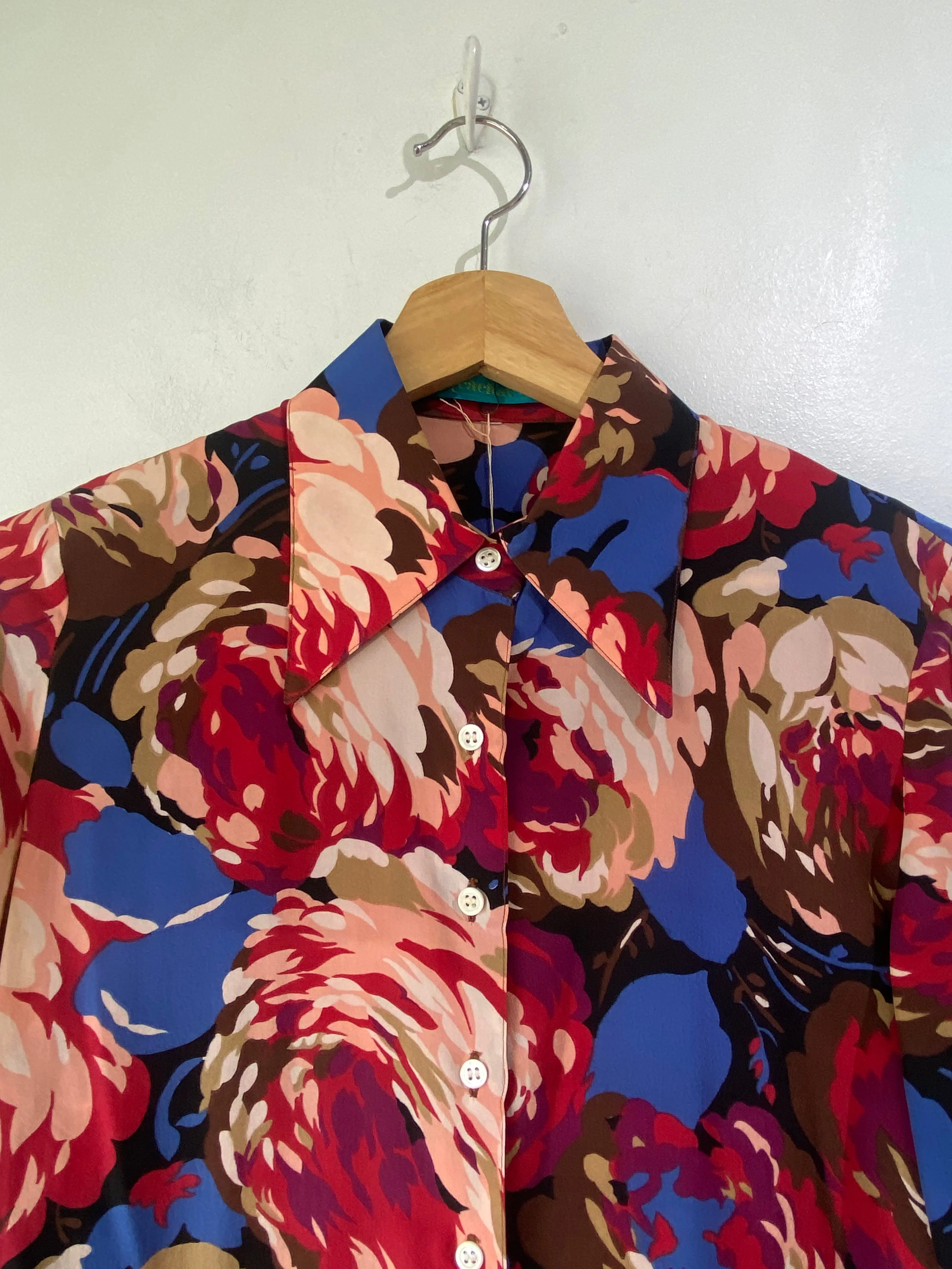 Vintage Cacharel Floral Silk Blouse