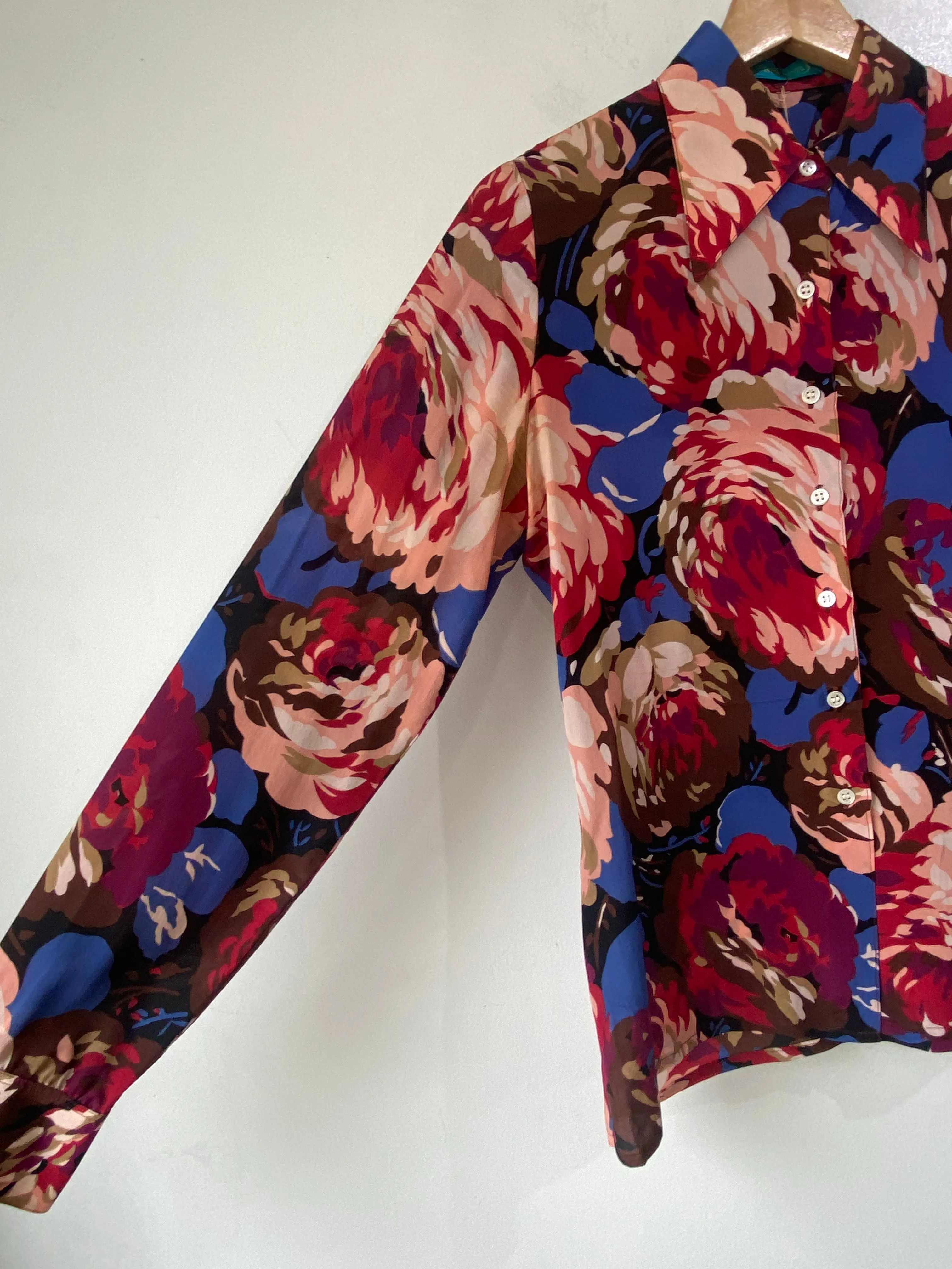 Vintage Cacharel Floral Silk Blouse
