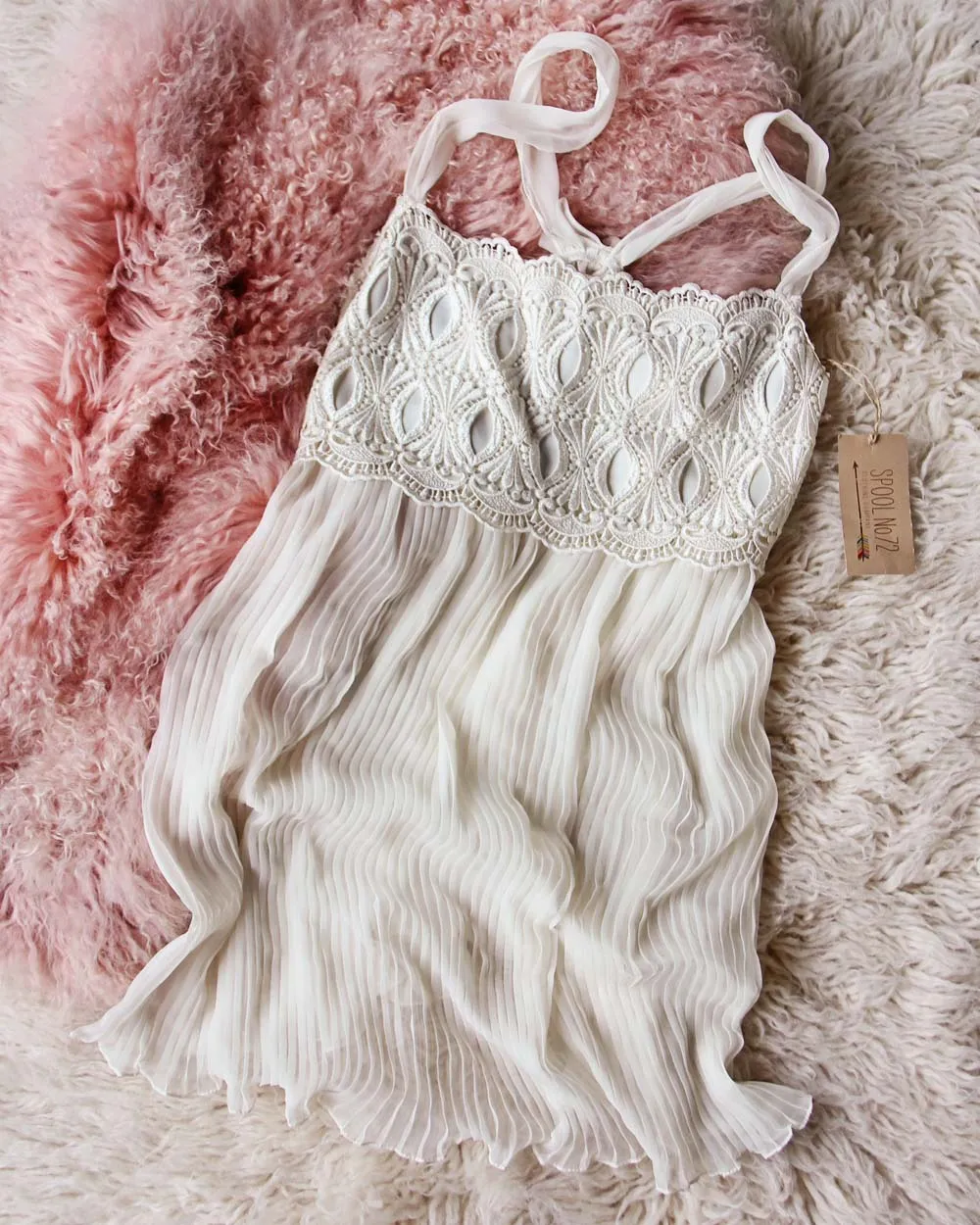 Vintage Lace & Pleats Cami
