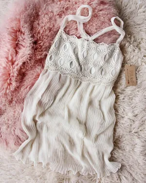 Vintage Lace & Pleats Cami