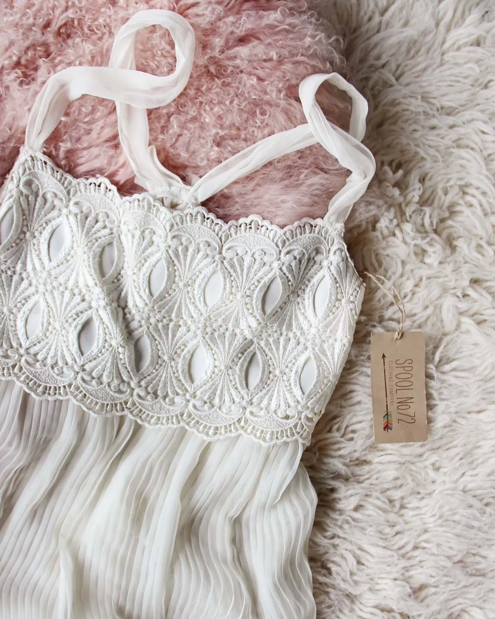 Vintage Lace & Pleats Cami