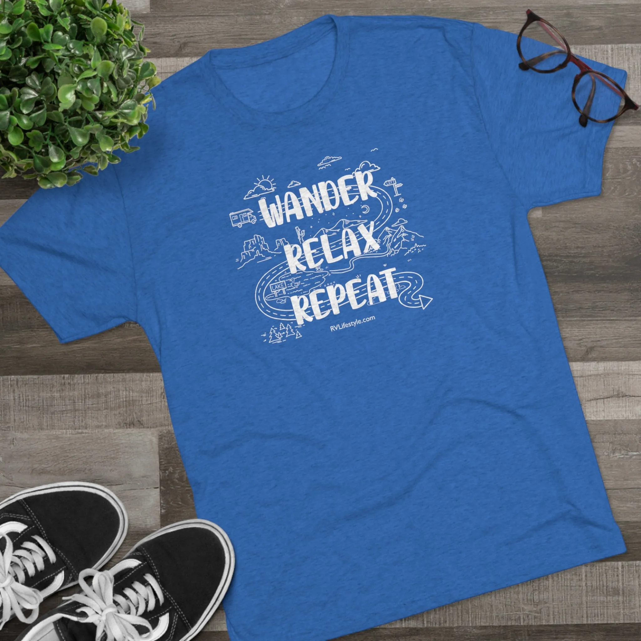 Wander - Relax - Repeat | Unisex Tri-Blend Crew Tee