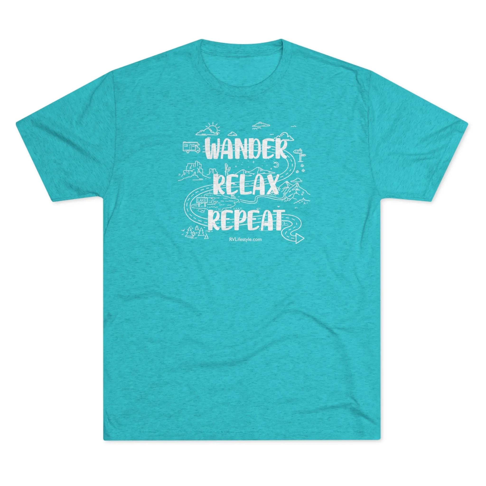 Wander - Relax - Repeat | Unisex Tri-Blend Crew Tee