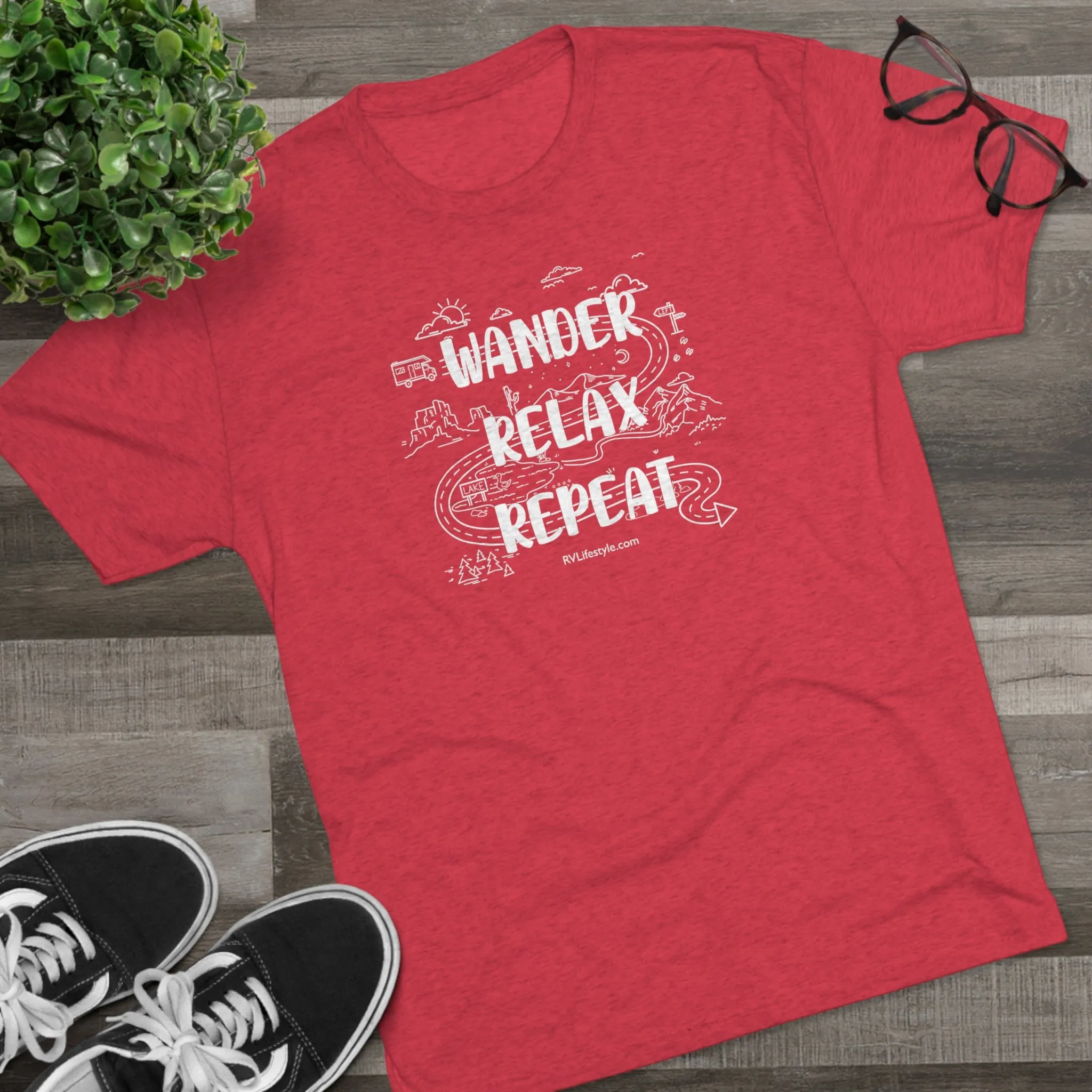 Wander - Relax - Repeat | Unisex Tri-Blend Crew Tee