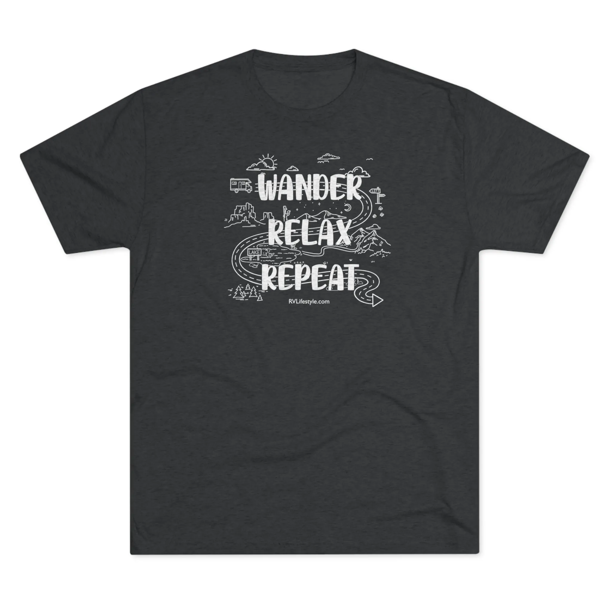 Wander - Relax - Repeat | Unisex Tri-Blend Crew Tee