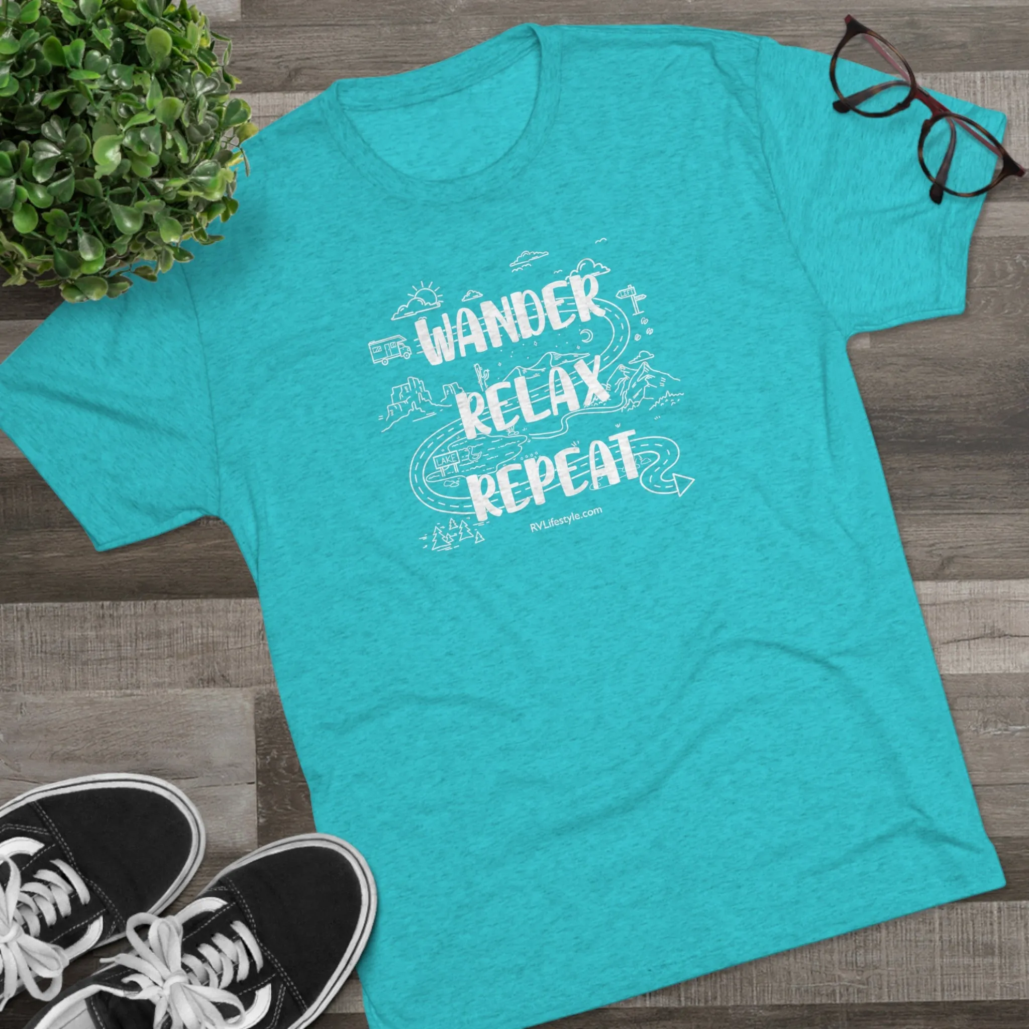 Wander - Relax - Repeat | Unisex Tri-Blend Crew Tee