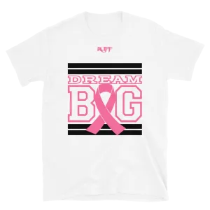 White Black and Pink Breast Cancer Awareness Short-Sleeve Unisex T-Shirt