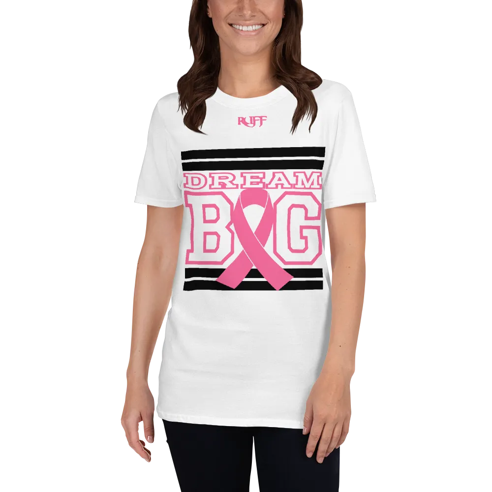 White Black and Pink Breast Cancer Awareness Short-Sleeve Unisex T-Shirt