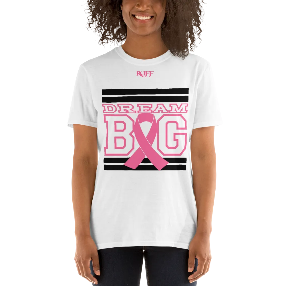 White Black and Pink Breast Cancer Awareness Short-Sleeve Unisex T-Shirt