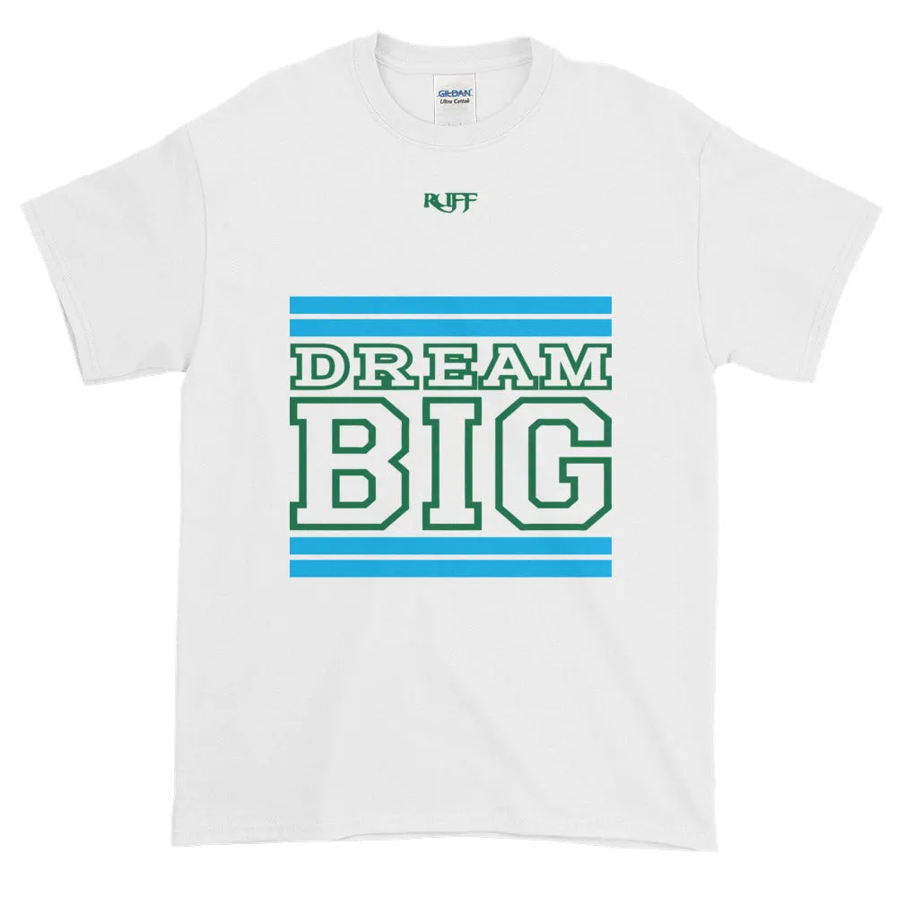 White Carolina Blue and Green Short-Sleeve T-Shirt