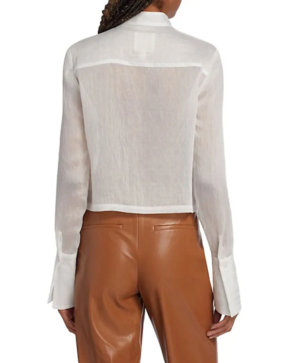 White Patti Shirt in Hammered Organza