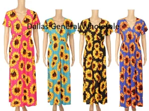 Wholesale Sunflower Sun Dresses For Women's - Assorted