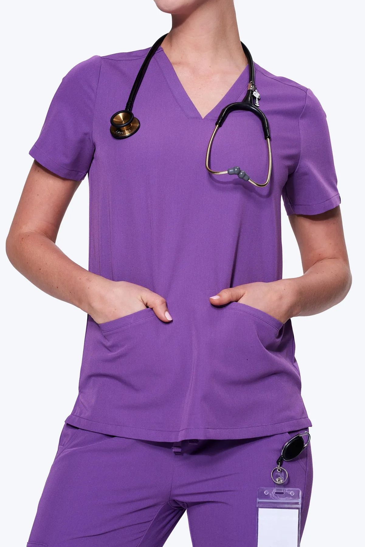 Women's 3-Pocket Scrub Top