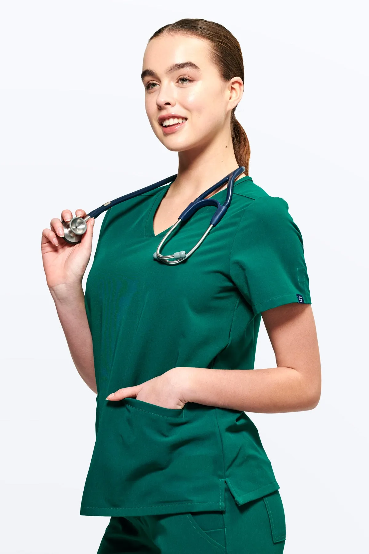 Women's 3-Pocket Scrub Top