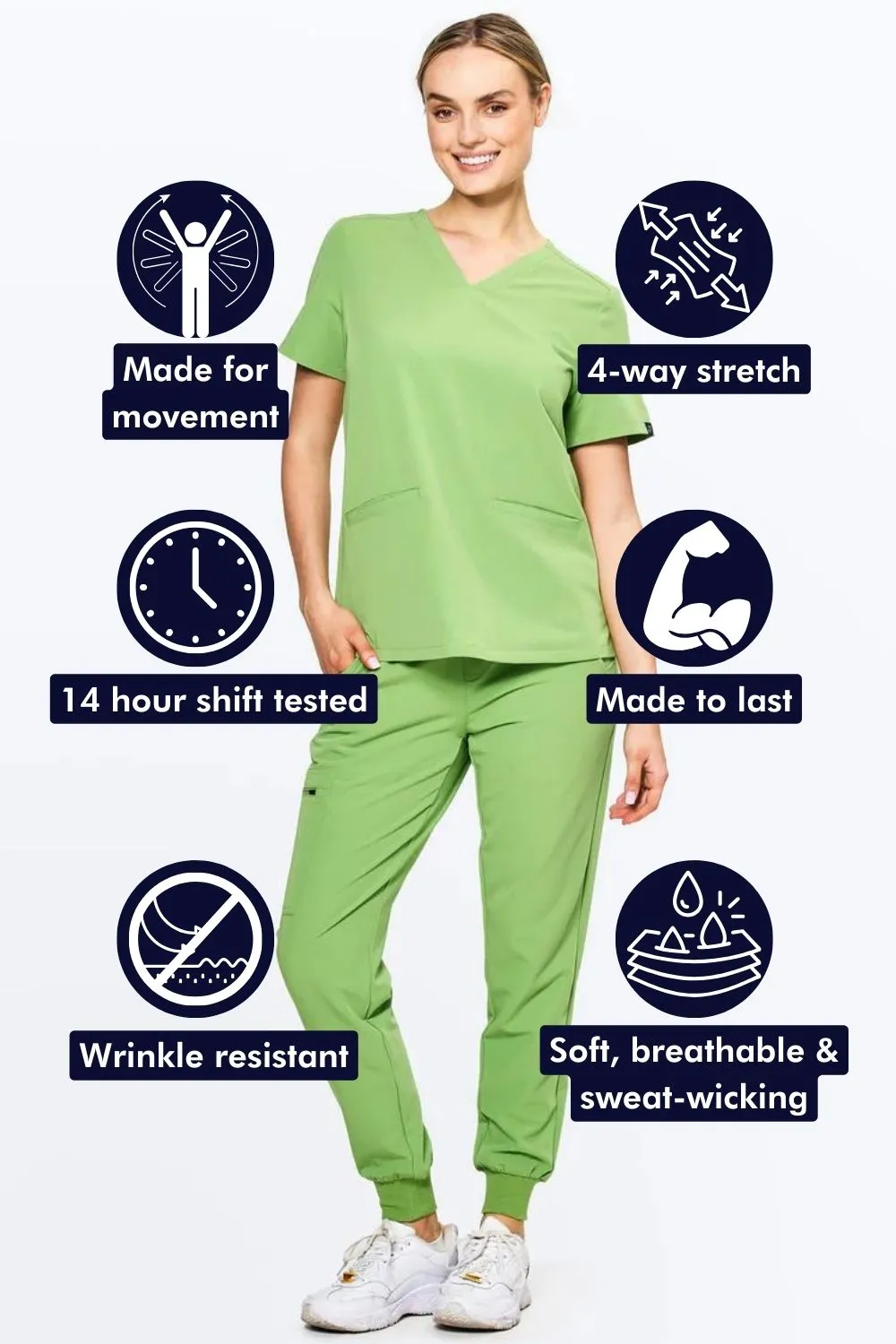 Women's 3-Pocket Scrub Top