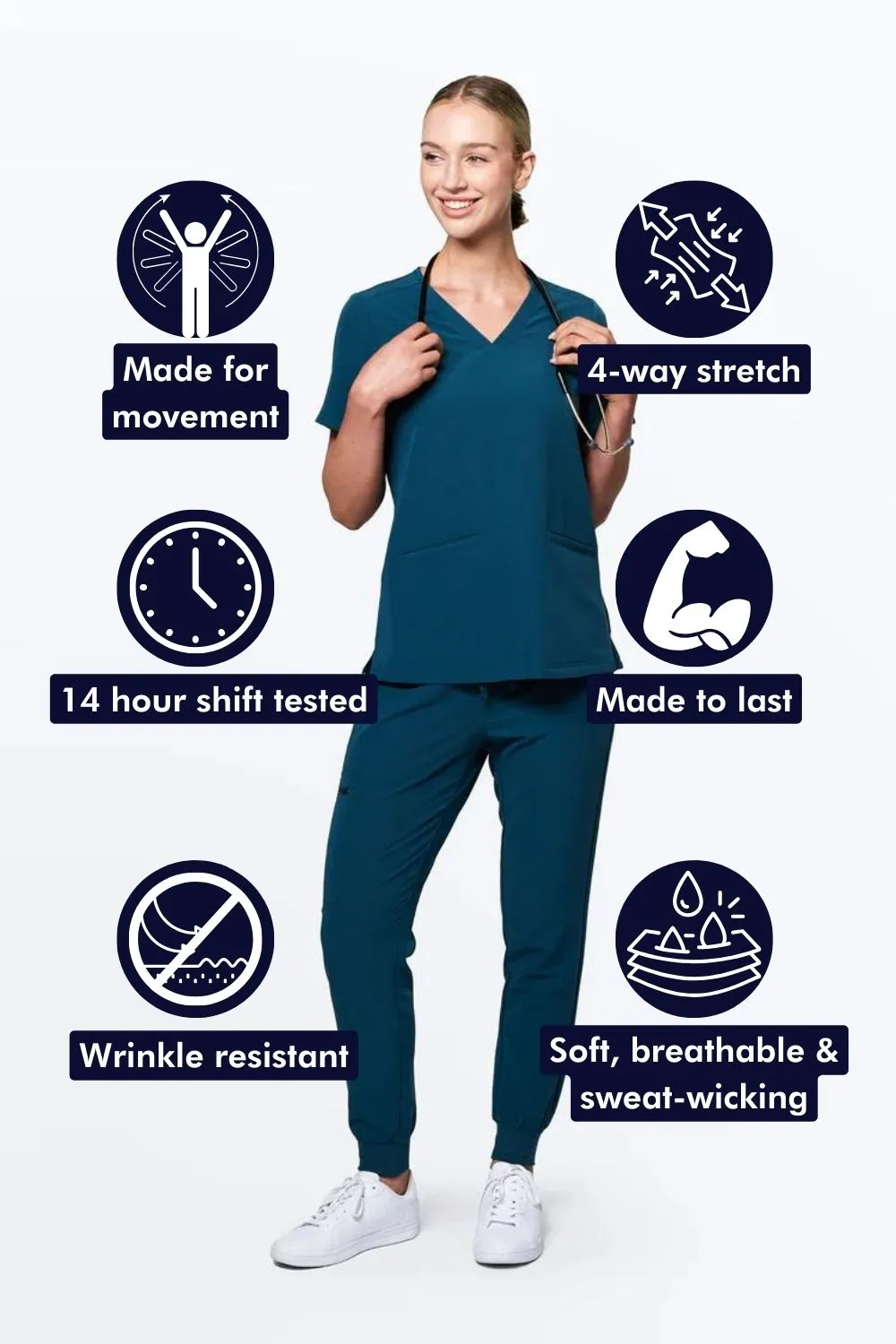 Women's 3-Pocket Scrub Top