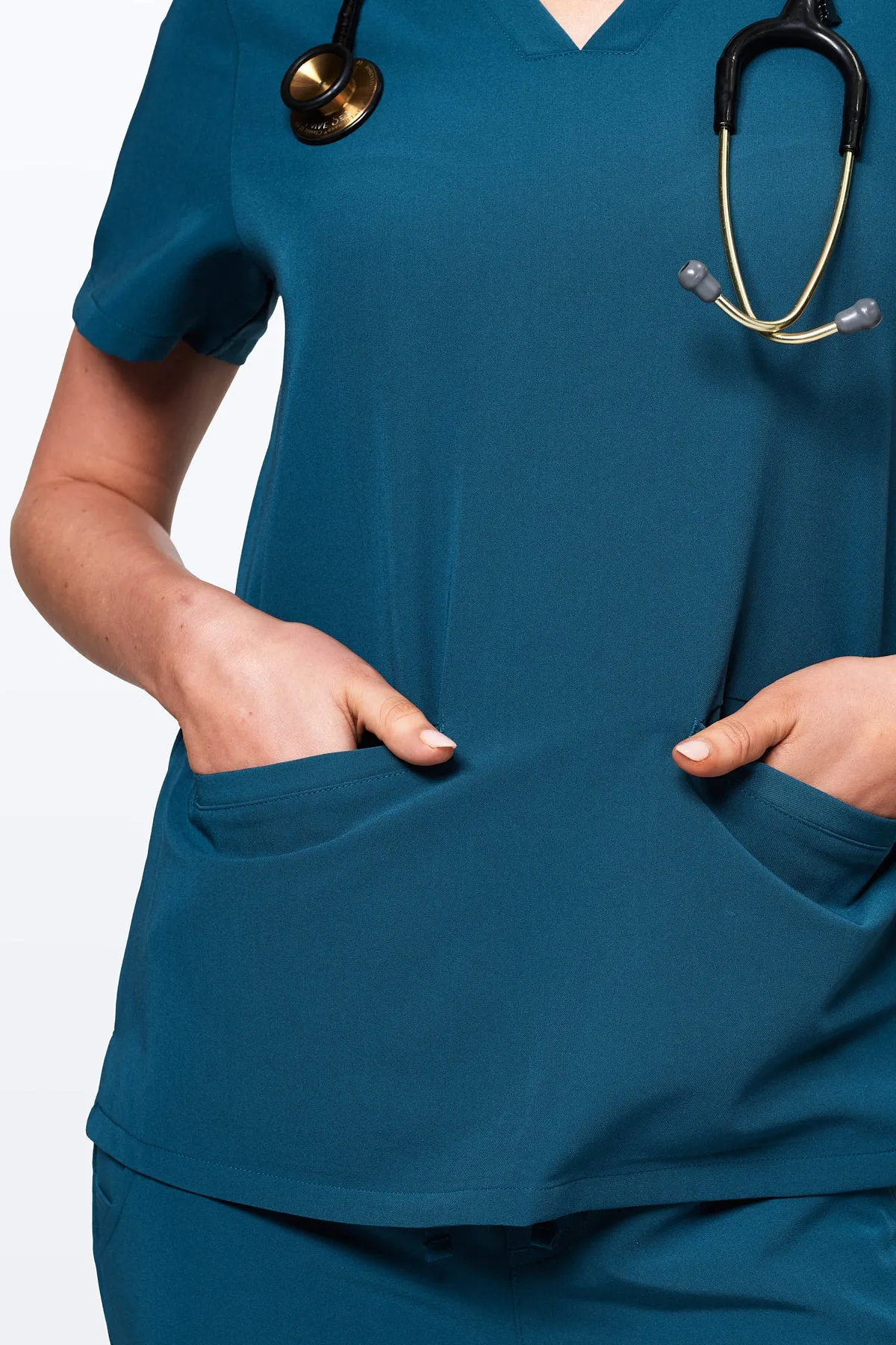 Women's 3-Pocket Scrub Top