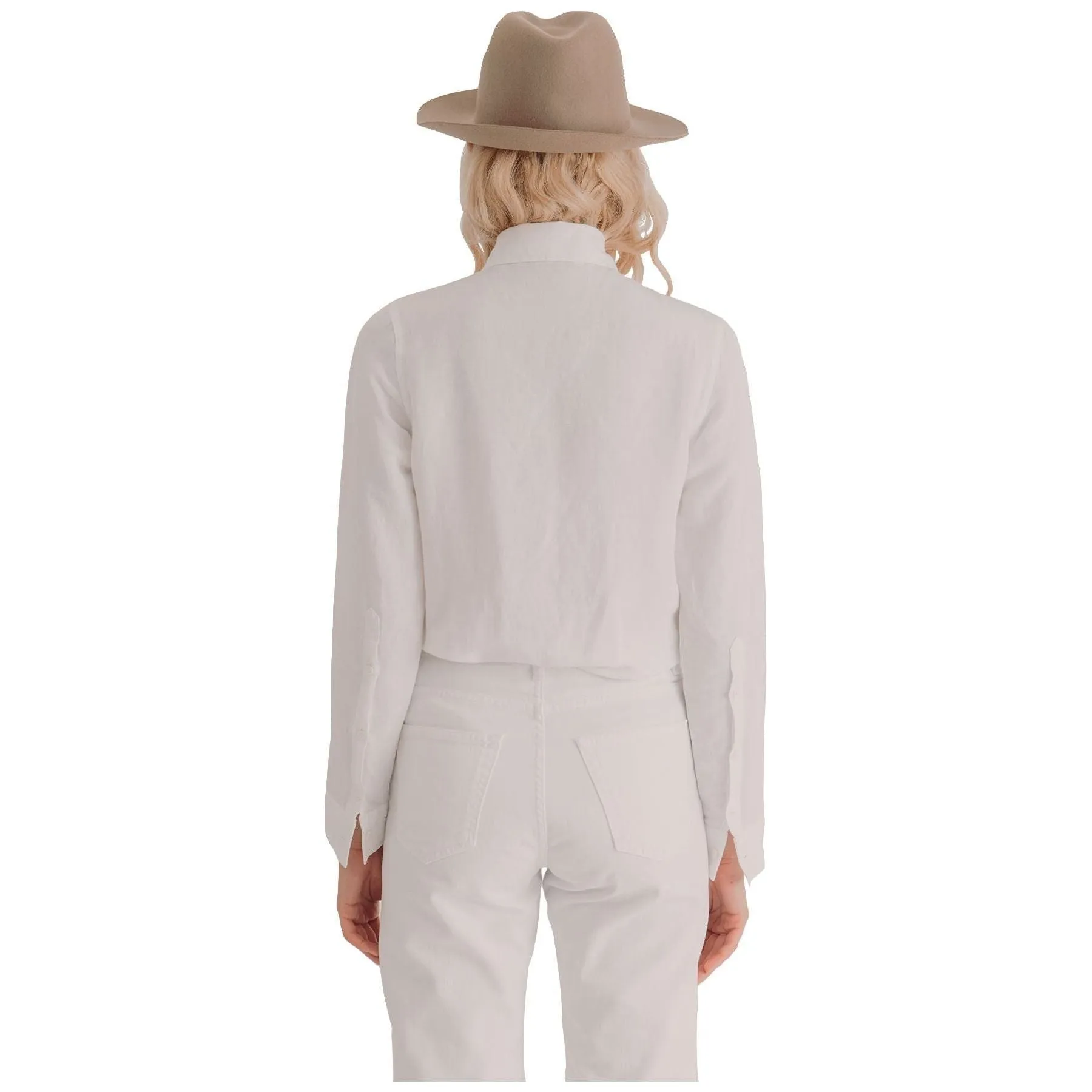 Women's Active Linen Pullover Shirt, White