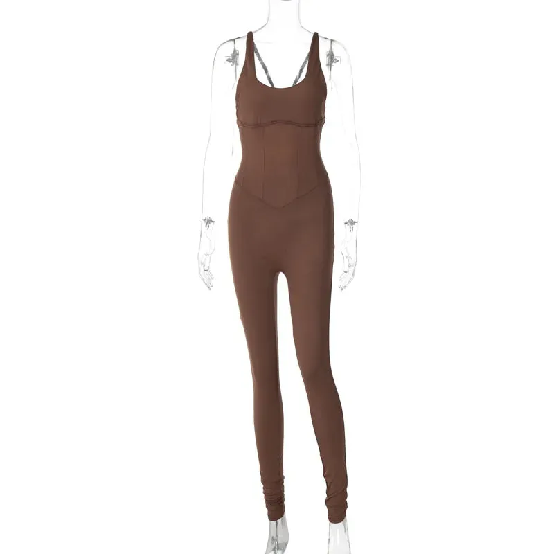 Women's Bodysuits Sleeveless Bodysuits Casual Streetwear Solid Color