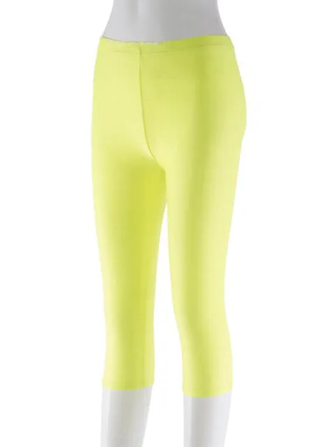 Women's Colorful High Waist Spandex Capri Fitness Leggings