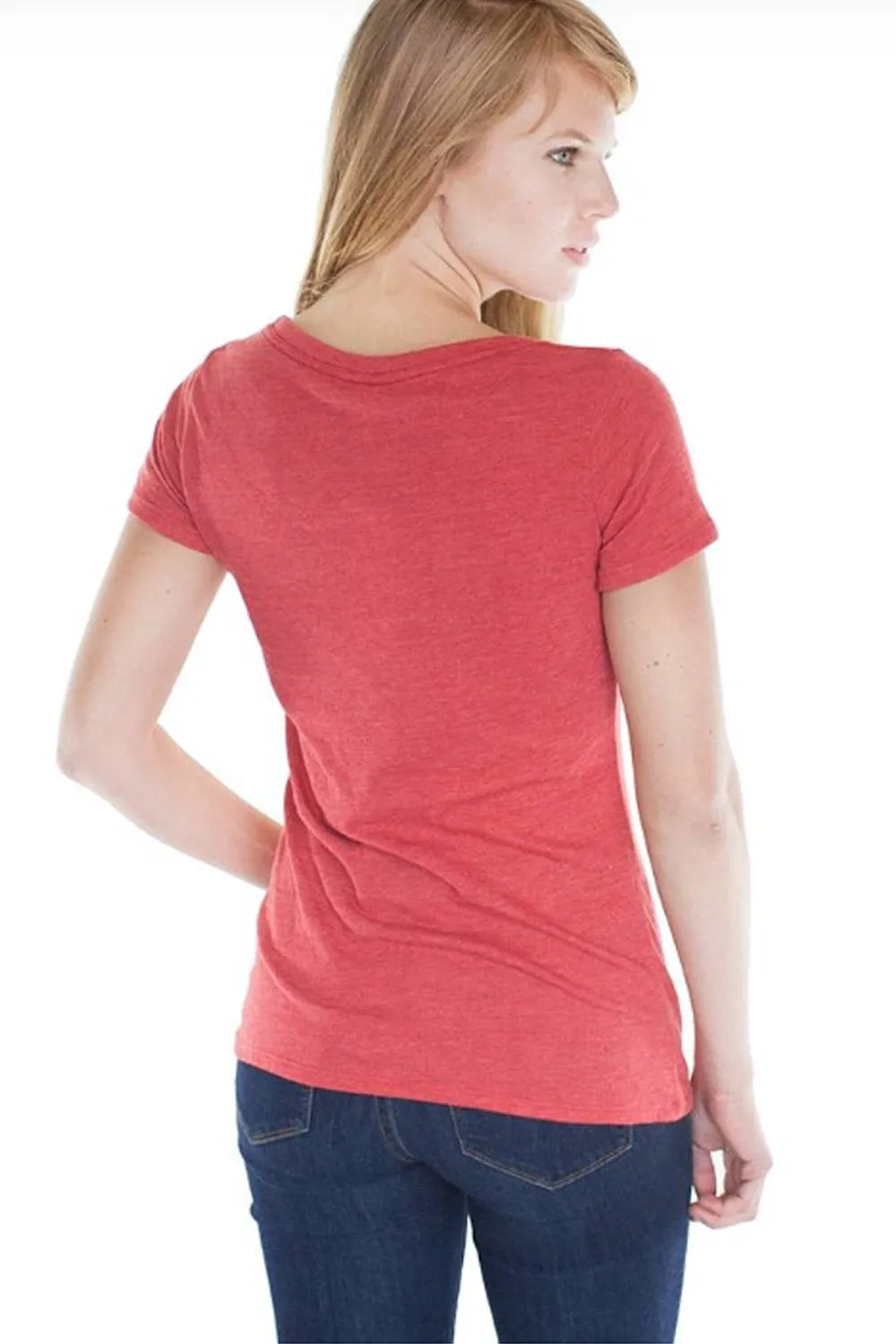 Women's eco Triblend Scoop Neck - Eagle Flag (Made In The USA)
