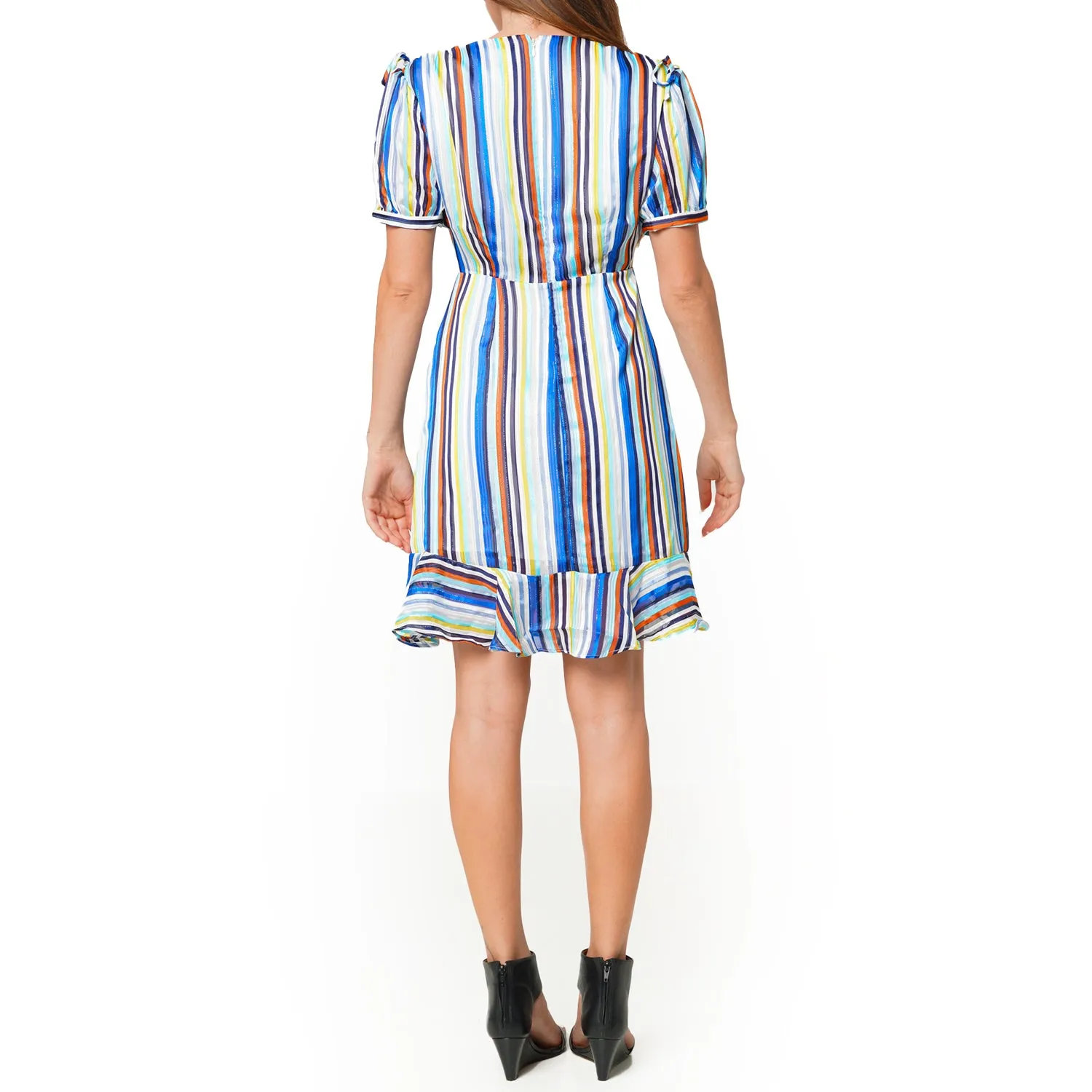 Women's Multi-color Ruched Dress in Beach