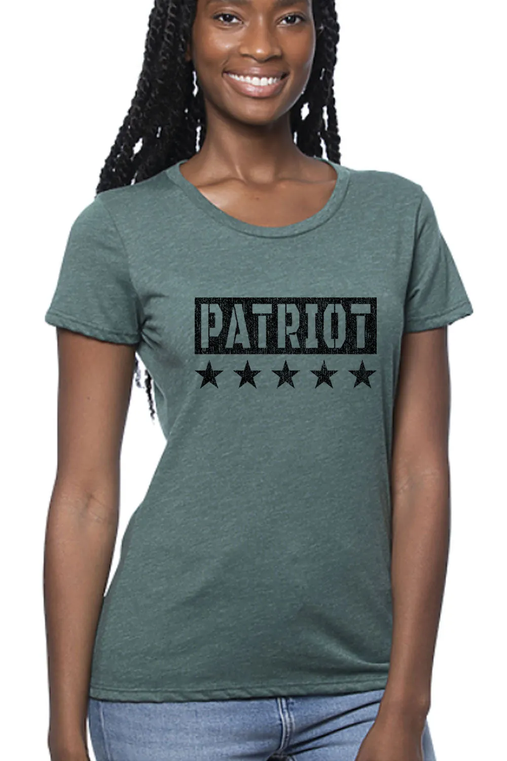 Women's Organic RPET Blend Tee - PATRIOT (Made in the USA)
