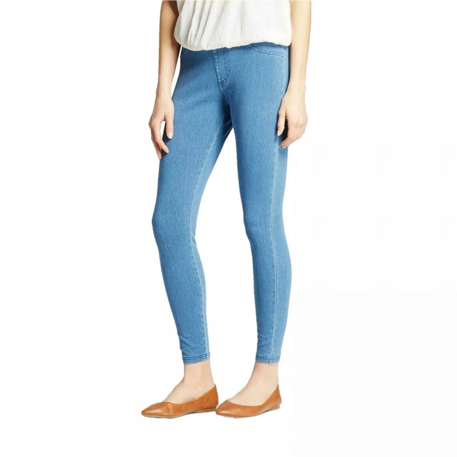 Xhilaration Women's High Waist Jeggings Blue L