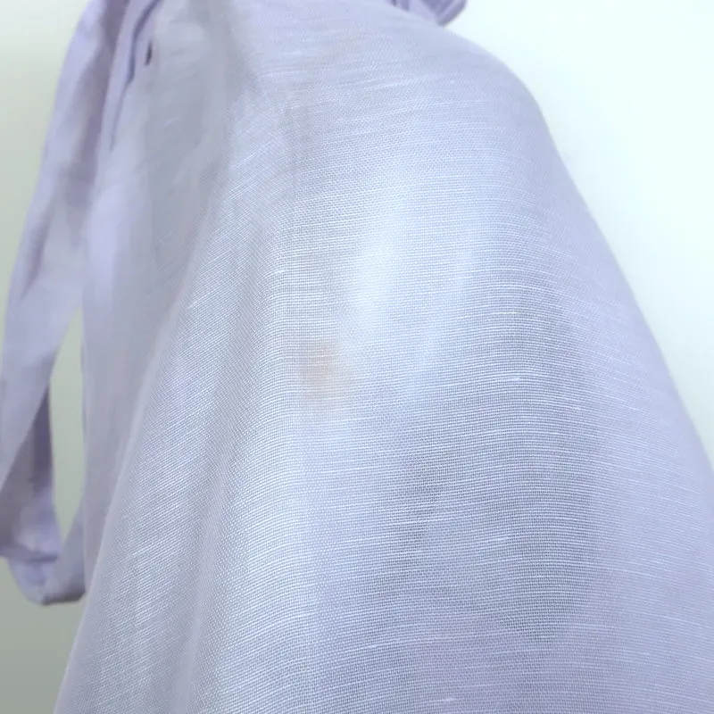 Zimmermann Luminous Open-Back Mini Dress Lilac Linen-Silk Size 3