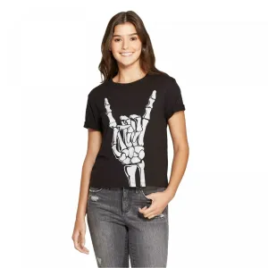 Zoe   Liv Women's Skeleton Bones Short Sleeve Graphic T-Shirt